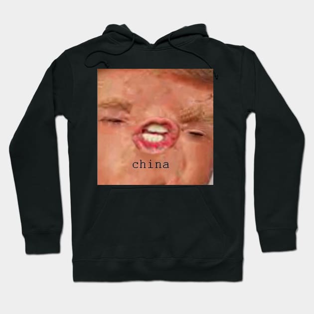 Trump Meme "China" Hoodie by Zalbathira